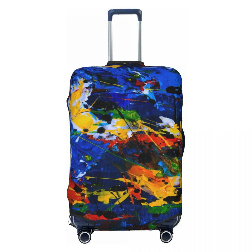Custom Colorful Abstract Graffiti Camouflage Pop Art Suitcase Cover Dust Proof Travel Luggage Covers for 18-32 inch