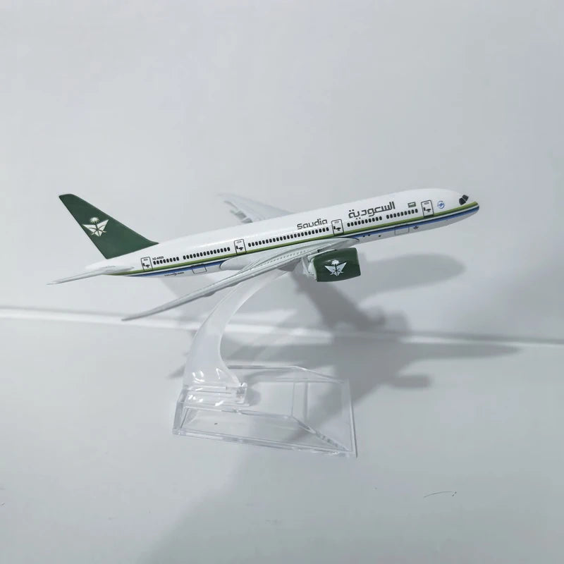 JASON TUTU 16cm Saudia B787 Plane Airplane Model Aircraft Model Diecast Metal 1/400 Scale Planes