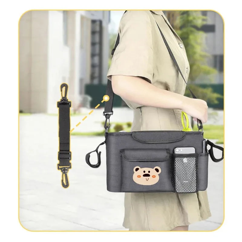 Baby Portable Pushchair Hanging Bag Travel Good Partner Large Capacity Reasonable Storage Belt Can Be Worn Or Hung