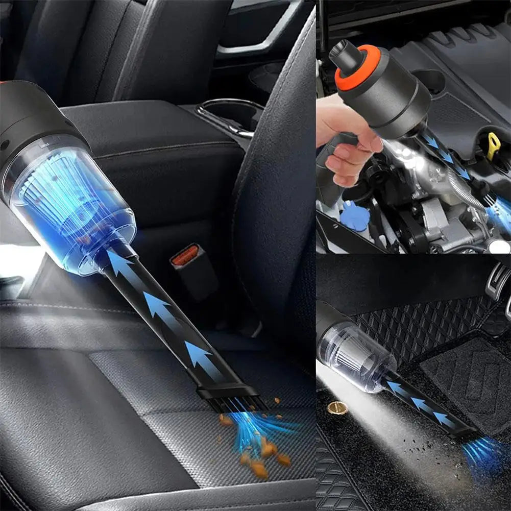Mini Car Wireless Vacuum Cleaner Portable Strong Suction Household Cleaning Equipment Handheld Dust Collector Car Dust Blower
