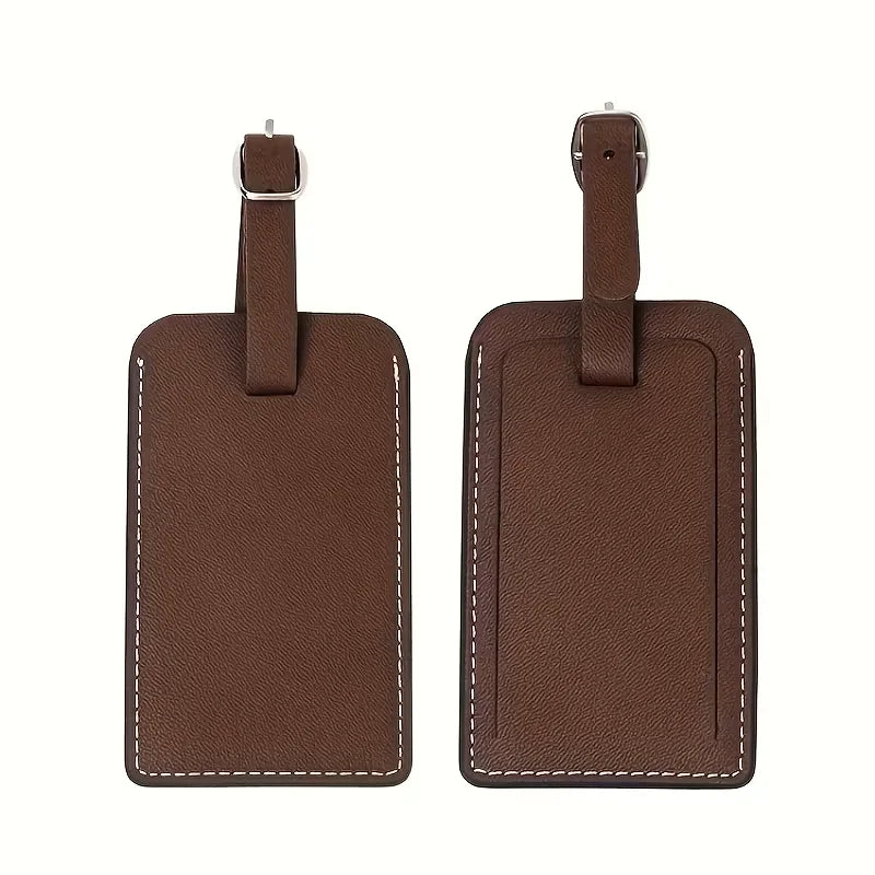 Custom Name Faux Leather Passport and Luggage Tag Set, Luggage Tags, Laser Leather Luggage Tags, Personalized Luggage Tags