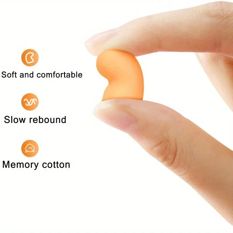 30/60Pairs Disposable Soundproof Earplugs With Independent Packaging Orange Noise Cancelling Earplugs Quiet Learning Sleep
