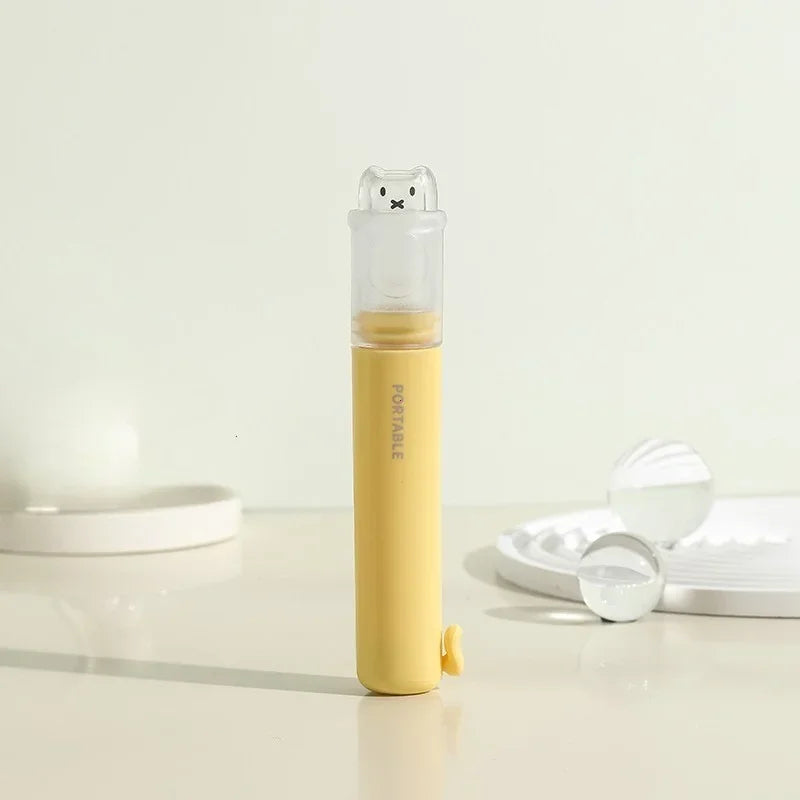 Convenient 2-in-1 Folding Toothbrush Set with Travel Container Small Essential for Business Portable Dental Care