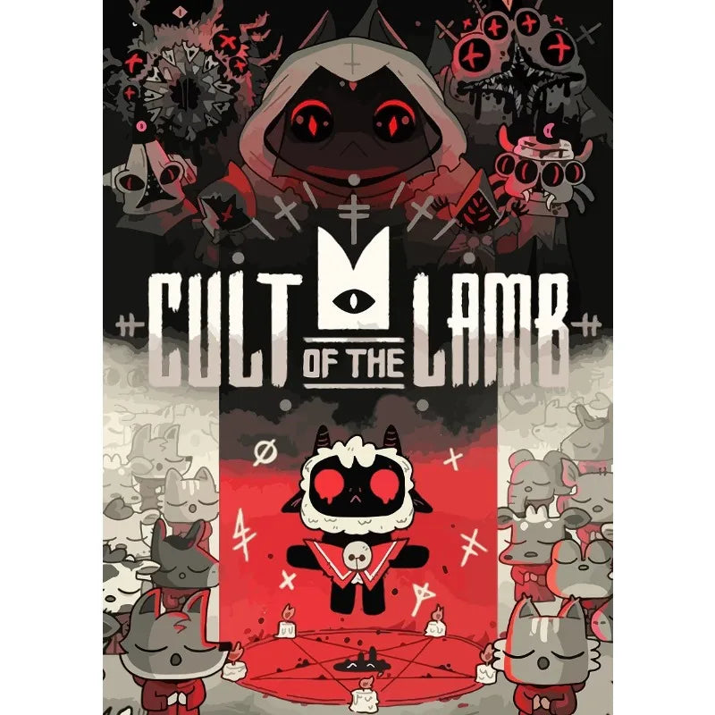 Classic Video Game Cult of The Lamb Anime Adventure Posters Print Canvas Painting Modern Wall Art Kids Bedroom Home Decor Gift