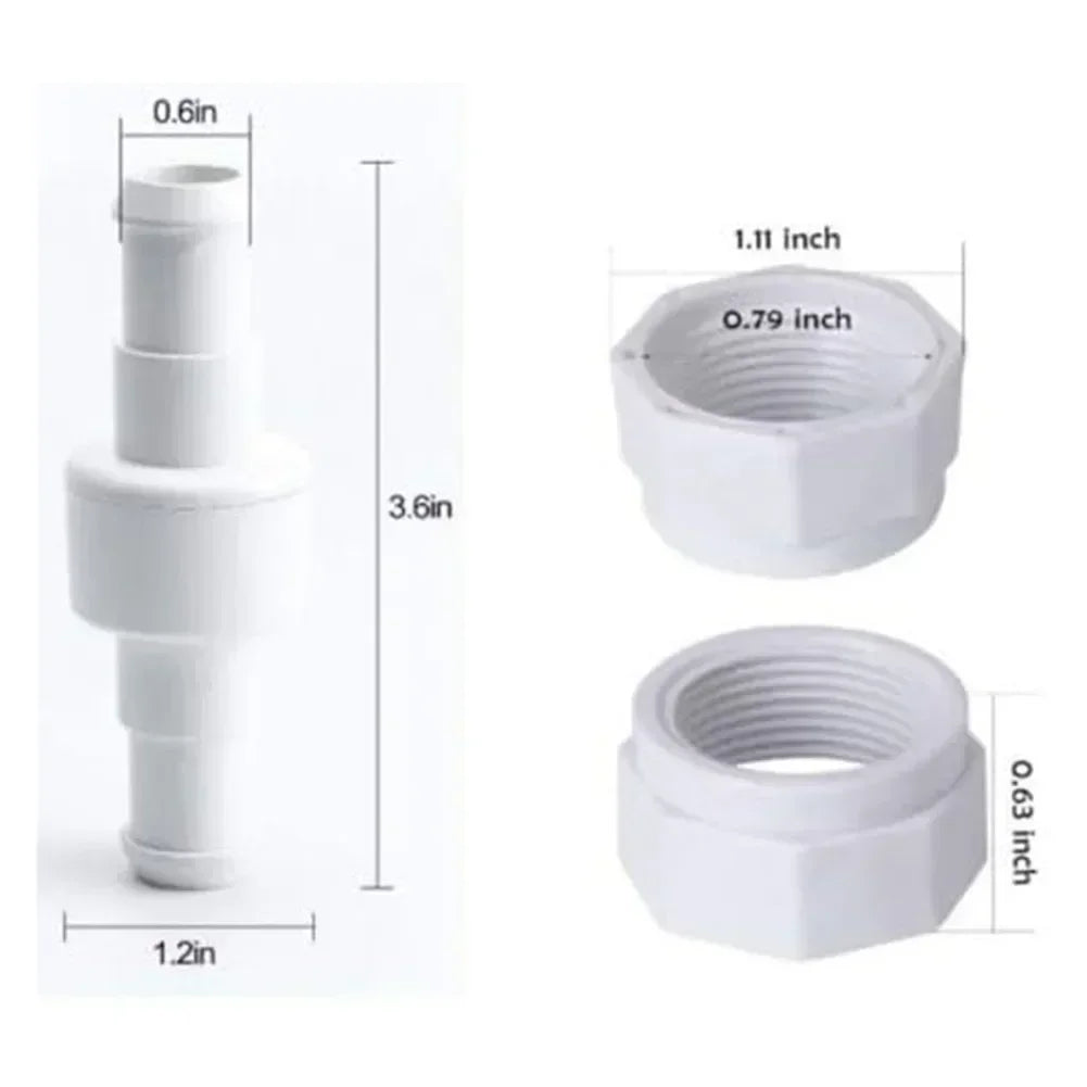 Efficient Pool Connection Hose Nut Set D15 Hose Nut D20 Hose Swivel High-Performance Replacement For POLARIS Pool Cleaners