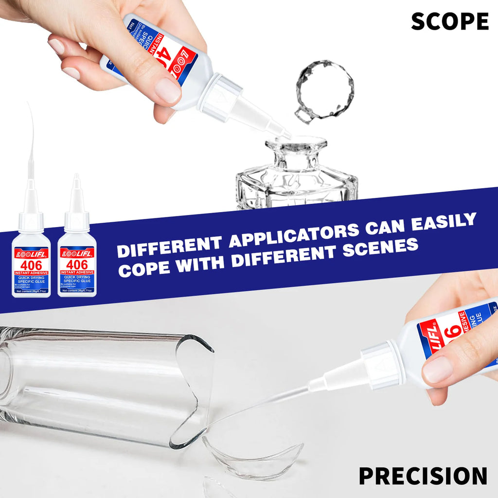 Super strong glass glue, 10 seconds curing, waterproof, high and low temperature resistant, suitable for glass and ceramics.