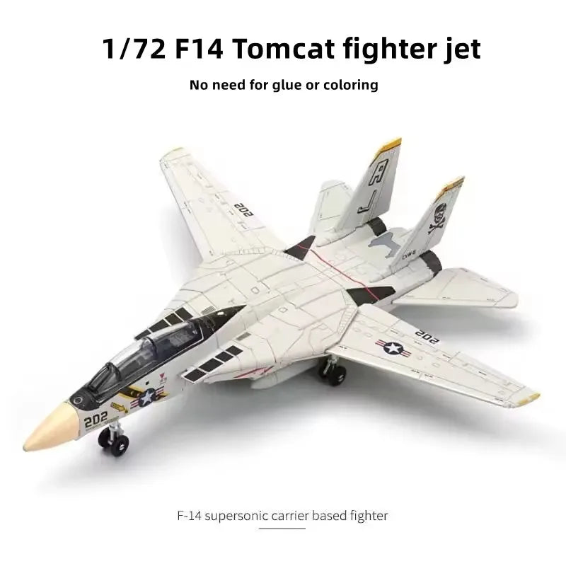Diy F14 Tomcat Model Aircraft Kit 1/72 Assembly Model Toy Planes ABS Military Model Toys For Gifts Educational Toys