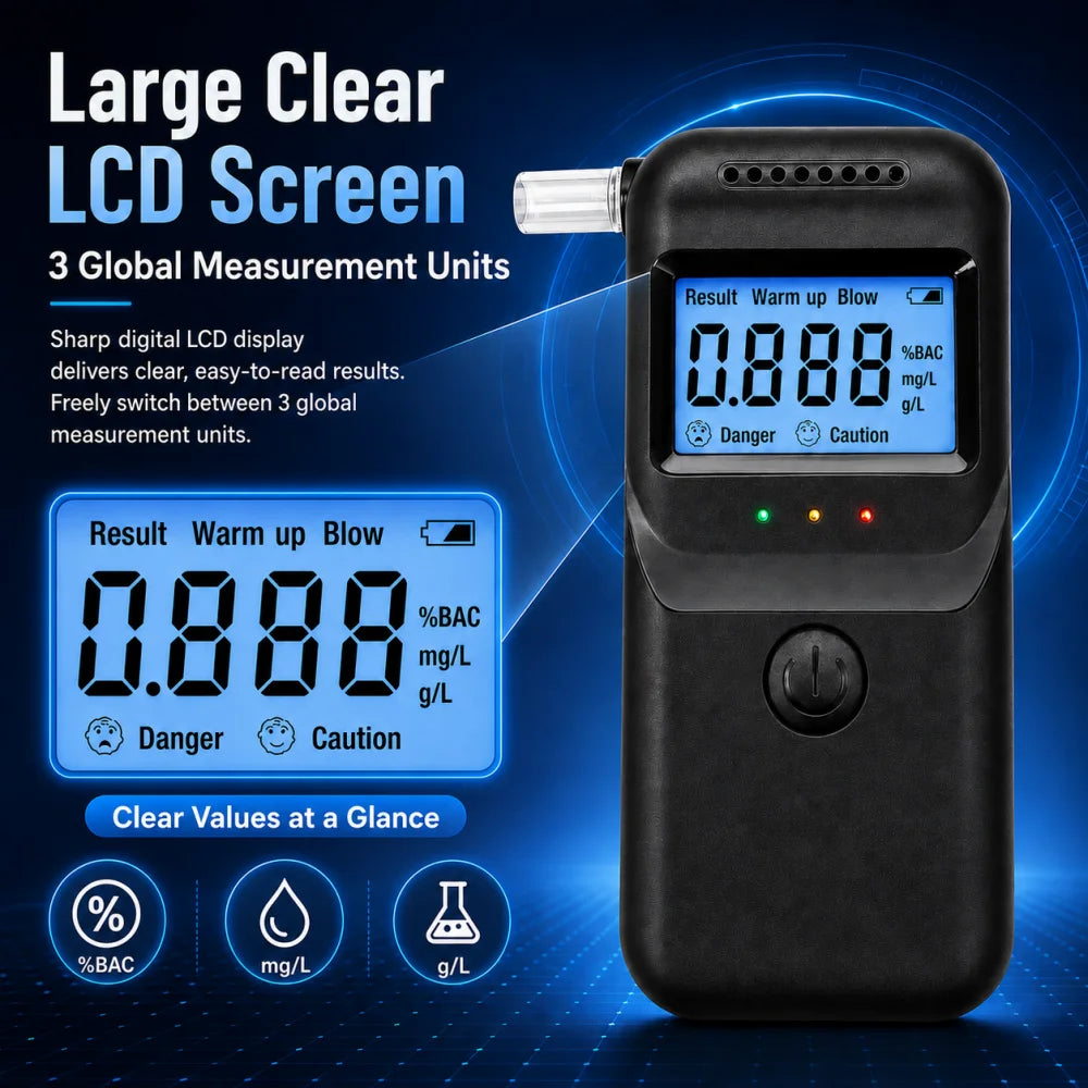 Hydsto Digital Alcohol Tester Professional Alcohol Detector Breathalyzer Police Alcotester LCD Display Drunk Driving Test