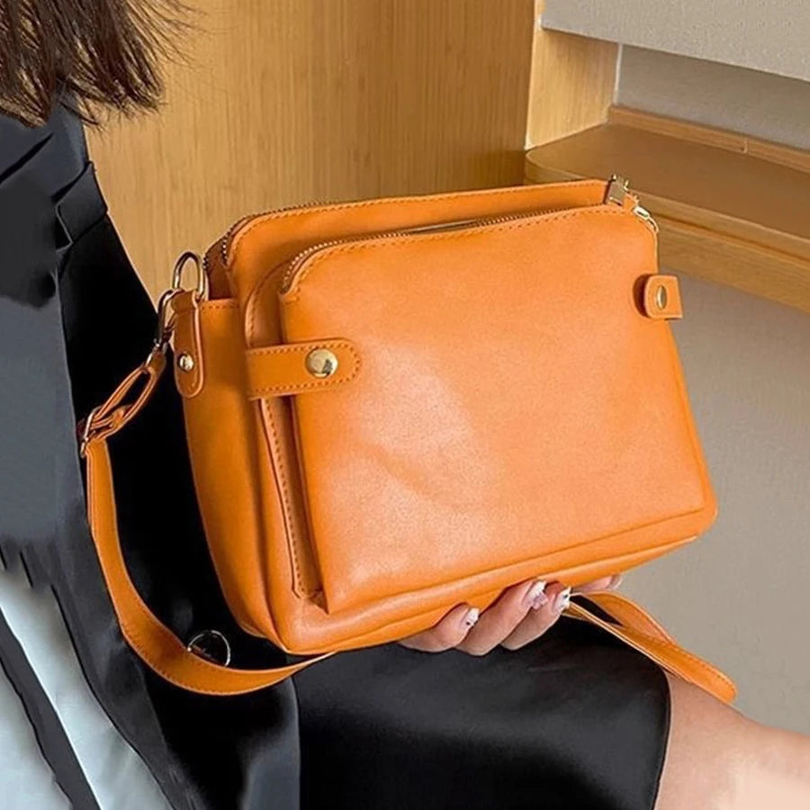 Multilayer Crossbody Messenger Bag Portable Daily Shoulder Mobile Phone Storage Clutch Pouch For Travel Shopping Daily Use