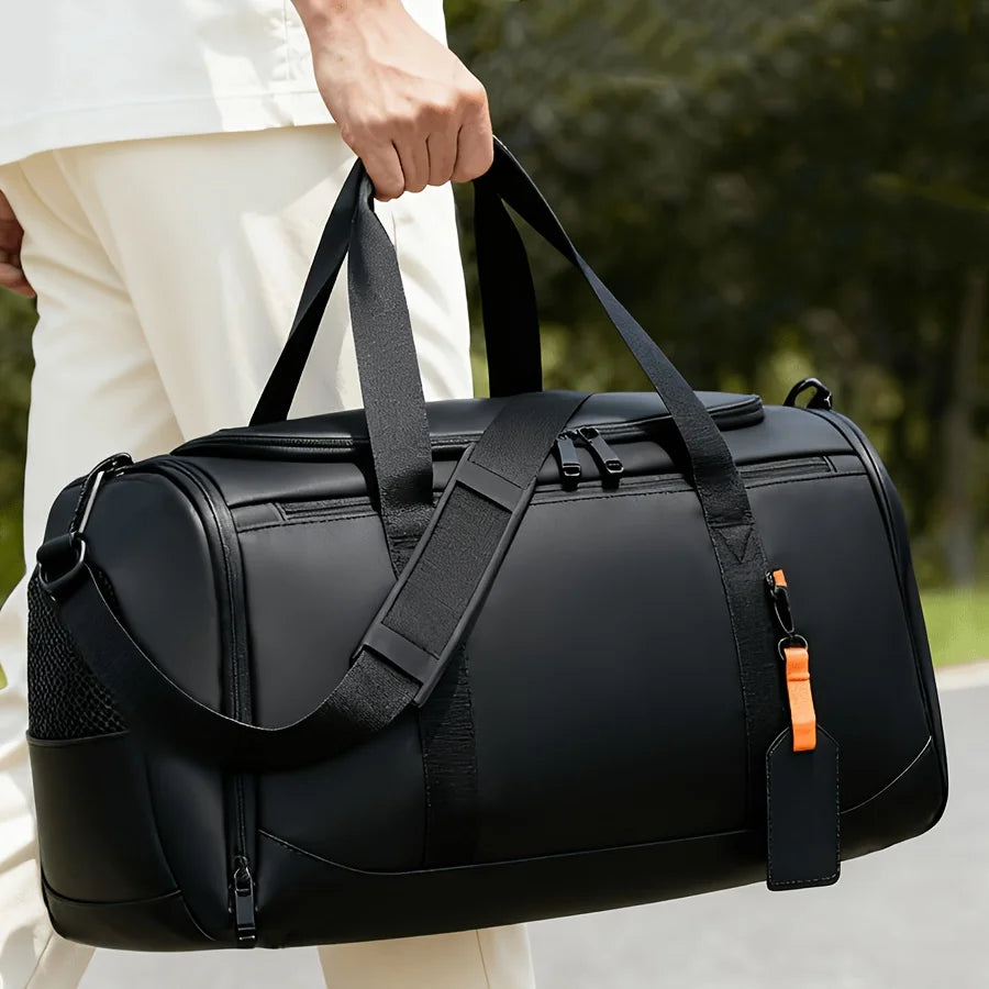 Large Capacity Travel Bag,Portable Overnight Duffel Bag,Sport Fitness Bag with Multiple Compartments And Shoe Compartment