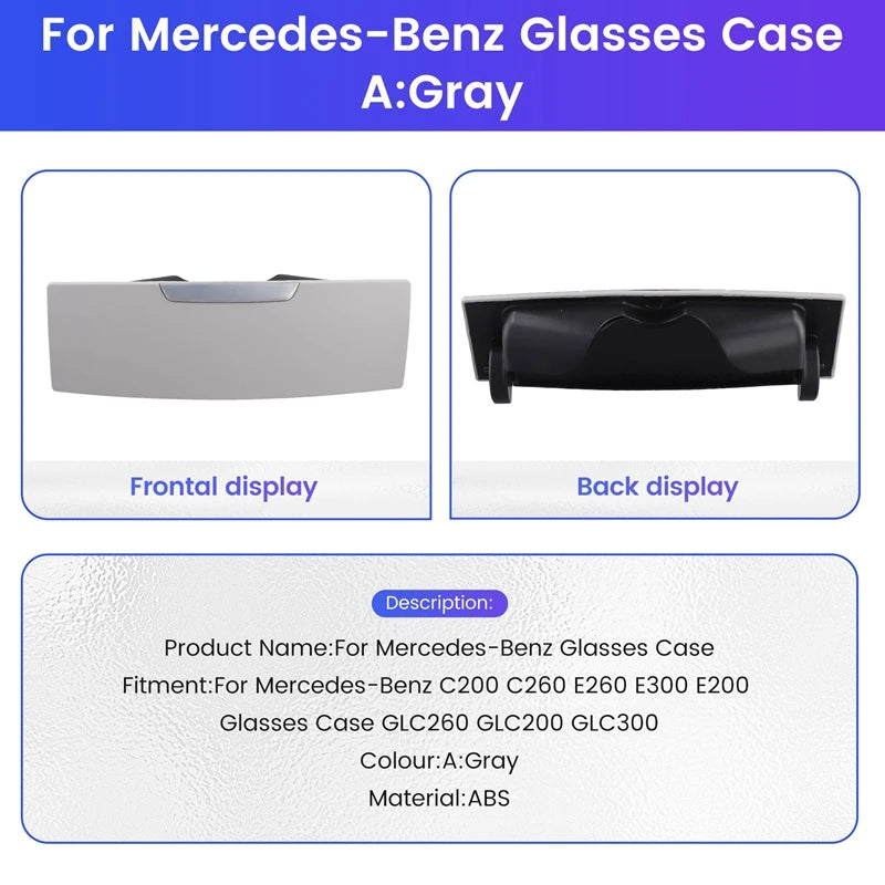New Glasses Case Box Car Interior Roof Sunglasses Holder For Mercedes-Benz C200 C260 E260 E300 E200 GLC260 GLC200 GLC300-A15Z