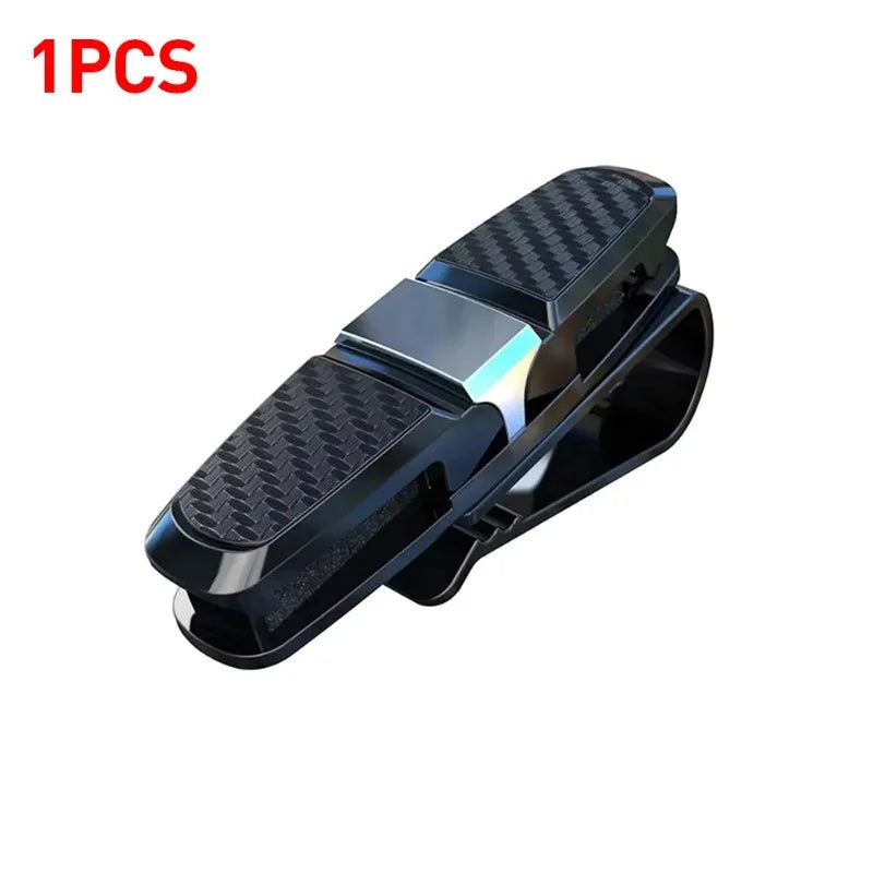 Universal Auto Sun Visor Glasses Box Sunglasses Clip Card Ticket Document Holder Stand Fastener Case Eyeglasses Car Accessories