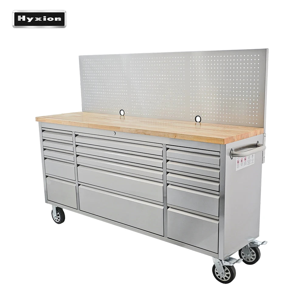 Cabinet Drawer Steel Storage Garage Workshop 72 Inch 15 Drawers Metal Storage Cart Machine Cabinet