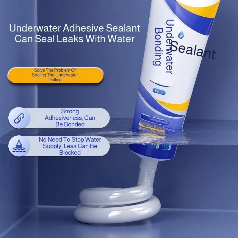 Waterproof Glass Glue Sealant Tape Leak Repair Adhesive Aquarium Fish Tank Pool Underwater Bonding Transparent Waterproof Tape
