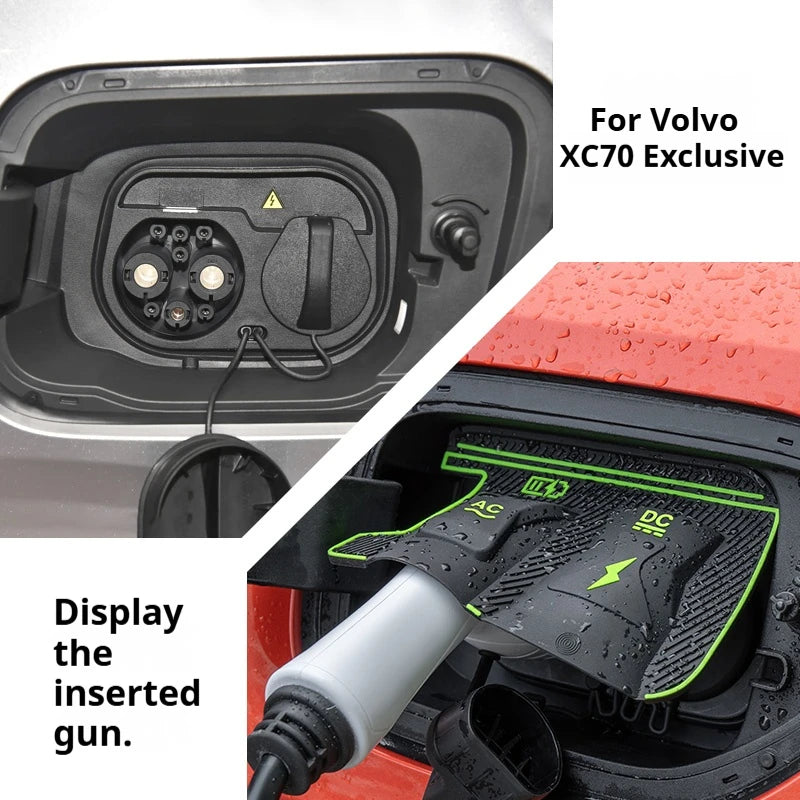 For Volvo EX30 EX90 XC70 Charging Port Cover Waterproof EV Charger Rain Protector, No Drill Adhesive