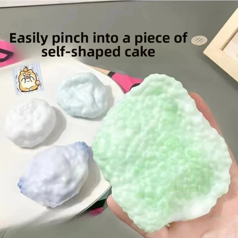 1Pc Jumbo Cheese Cube Stress Ball Big Cheese Shapeable Squeeze Ball Non-Bounce Fidget Toy ASMR Sensory Anti-Stress Festival Gift