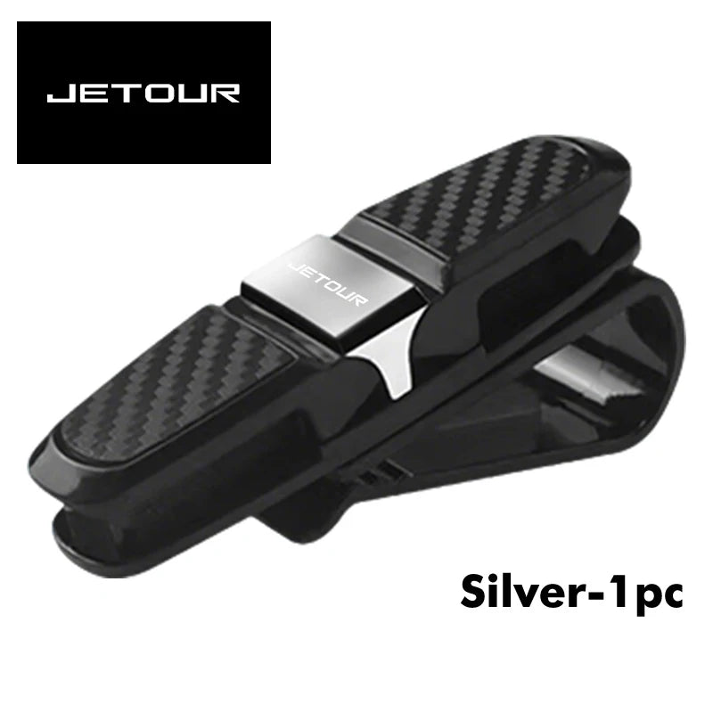 Car Sun Visor Sunglasses Carbon Fiber Glasses Holder Clip For Jetour X70 X70SM X90 X95 DASHING i-DM T2 T3 Traveler‌ C-DM