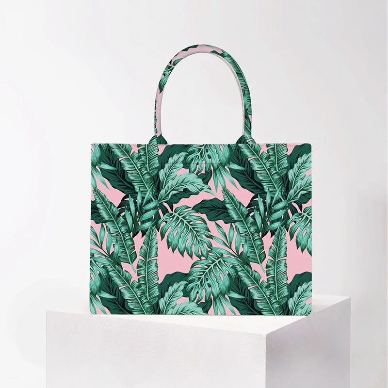 2026 New Personalized Custom Women's Tote Bag, Canvas Printed Handbag, Large Capacity Beach Bag