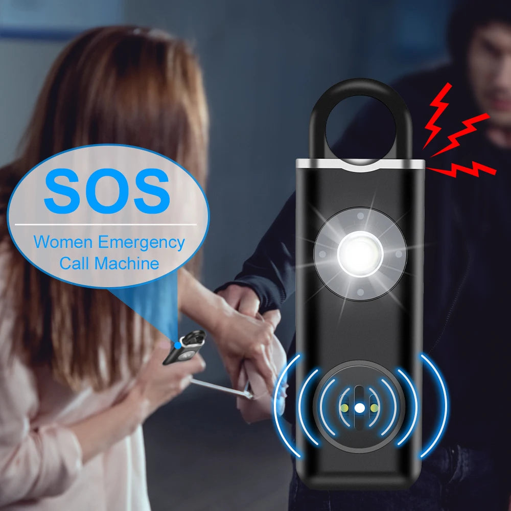 Hollarm Siren Self Defense Personal Alarm for Women, Children, Elderly 130dB Loud Rechargeable Keychain Alarm with LED Light