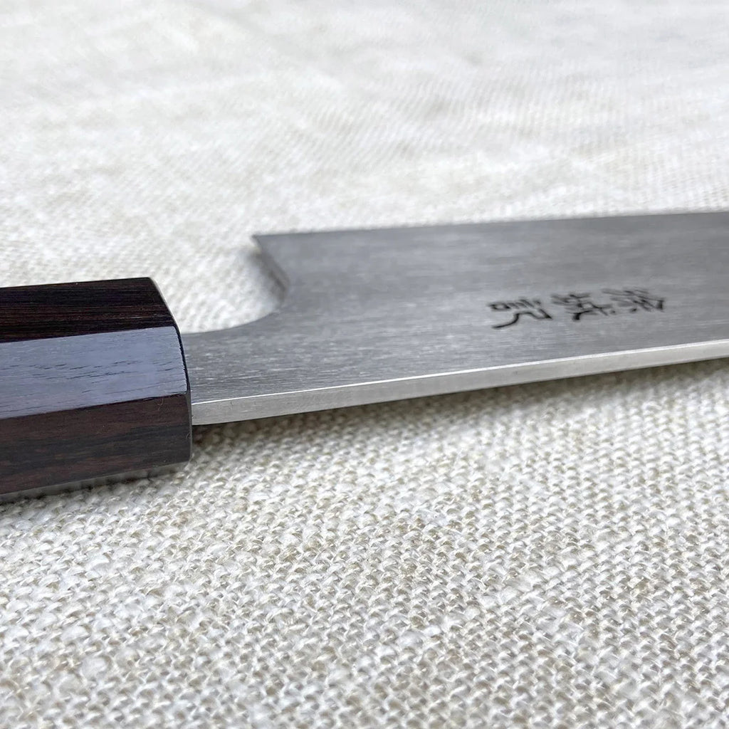 7 Inch Kiritsuke Knife T12A High-carbon Steel Core Sanmai-gawari Blade Slicing Cleaver Handmade Forged Kitchen Knife Wood Handle