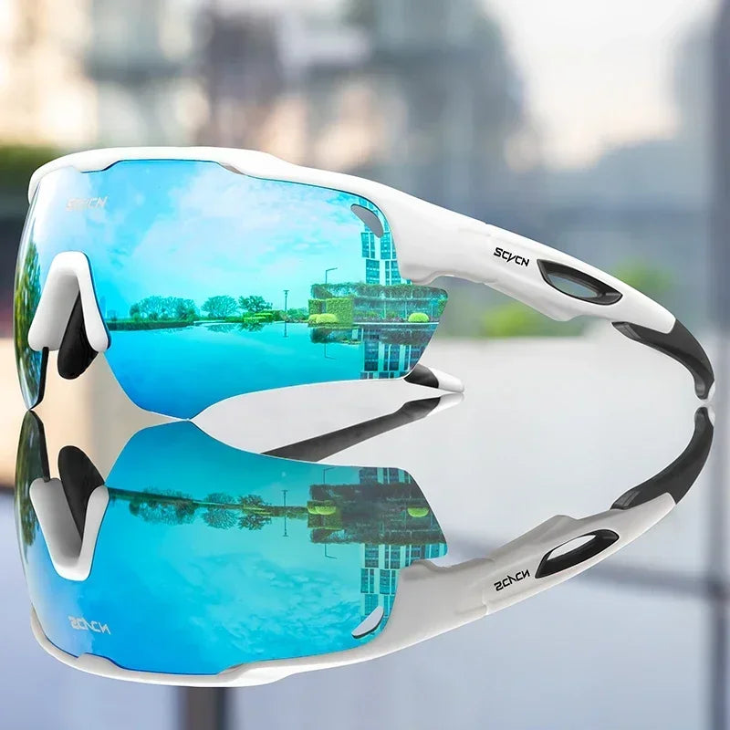 2026 SCVCN New Photochromic Hiking Eyewear Cycling Sunglasses Fashion MTB Glasses Bicycle UV400 Cycle Bike Goggles for Men Women