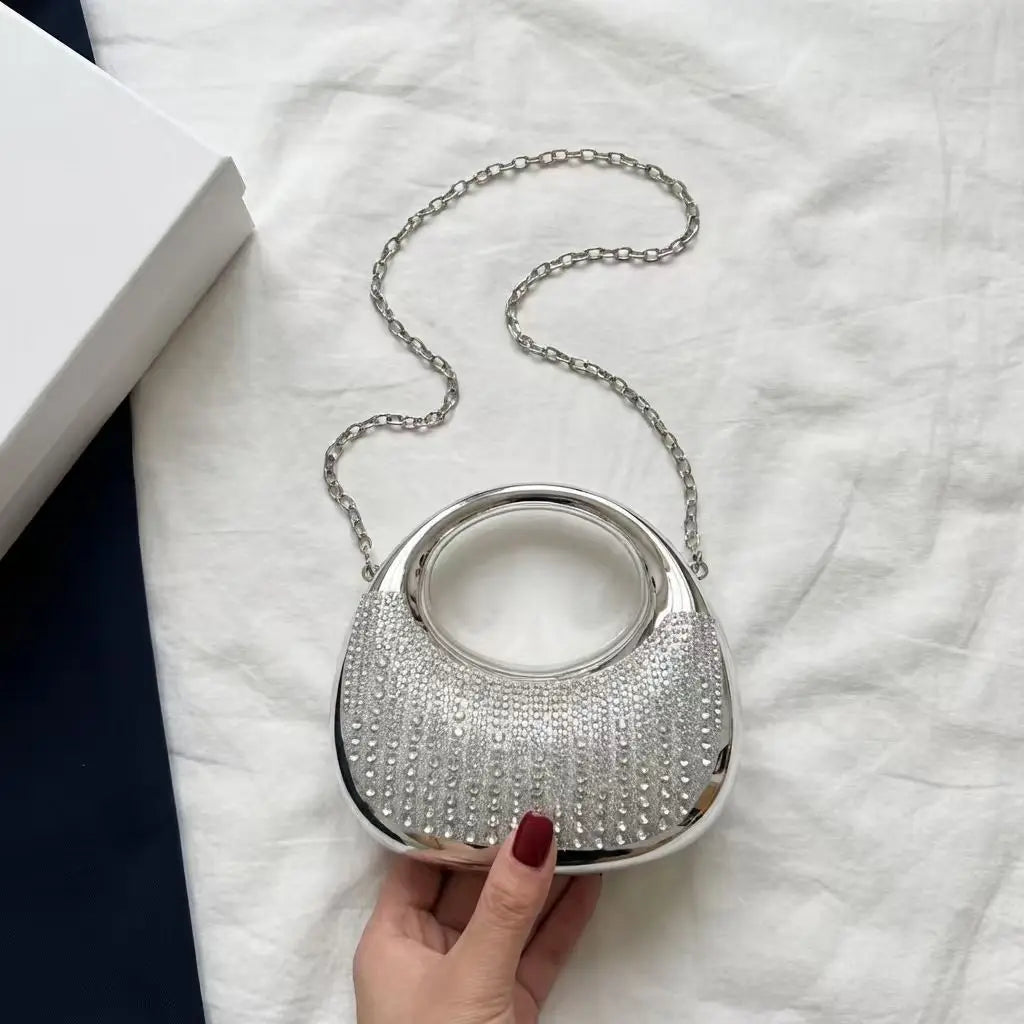 Mini Golden Evening Bag Purses and Handbags Luxury Designer Shoulder Bags Funny Shape Party Wedding Acrylic Clutch Purse