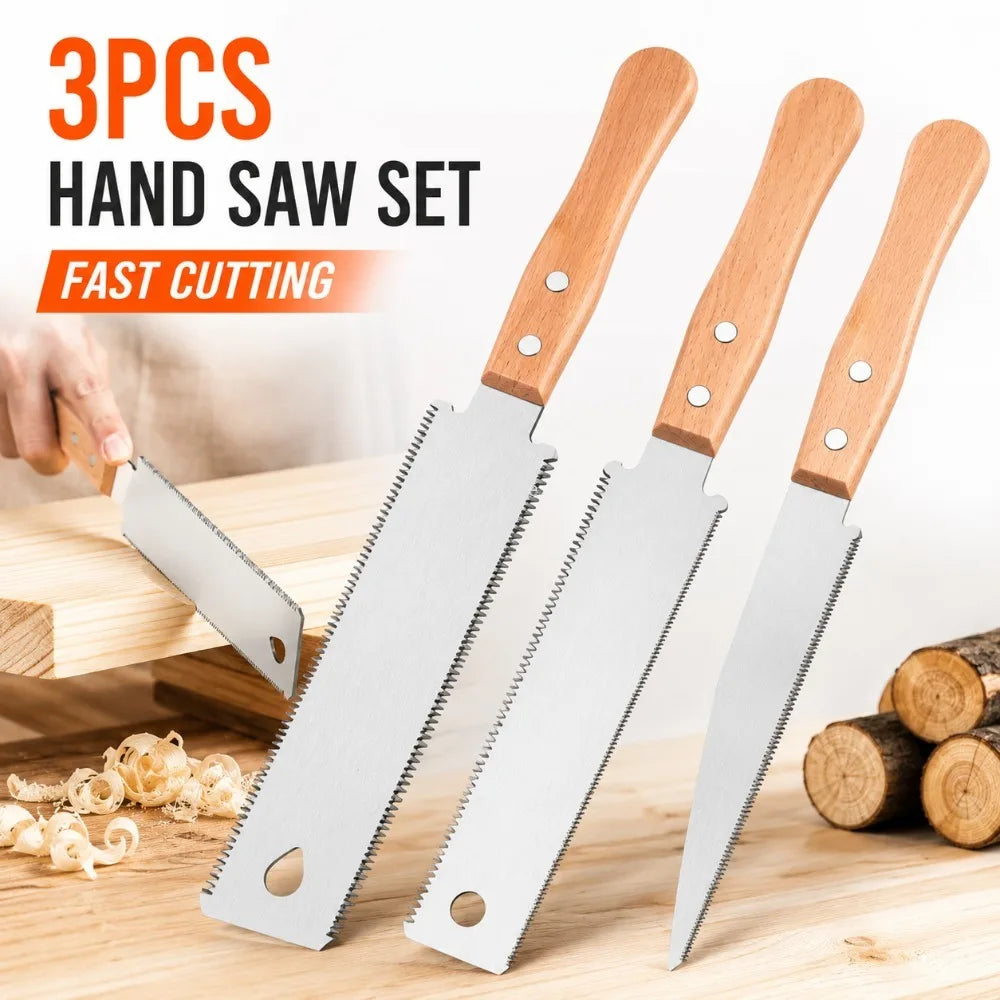 Flexible Japanese Hand Saw SK5 Steel Fine Tooth Wood Saw Single Double Sided for Carpentry Garden Woodworking Use
