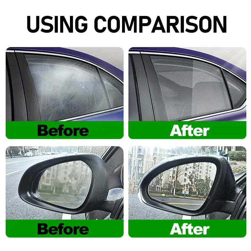 100Ml Car Glass Oil Film Remover Paste, Auto Windshield Cleaner Remove Dazzling, Oil Film, Blur, Restore Clear Vision With Spong