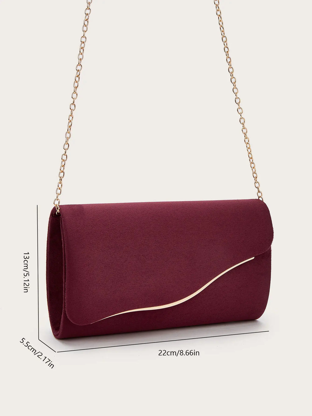Women's Fashionable Velvet Clutch Bag, Evening Bag, Envelope Bag, Flap Bag, Makeup Bag, Wallet, Business Commuter Bag, Portable Crossbody Bag, Detachable Shoulder Strap, Evening Dress Matching Clutch Bag, Prom, Wedding Season