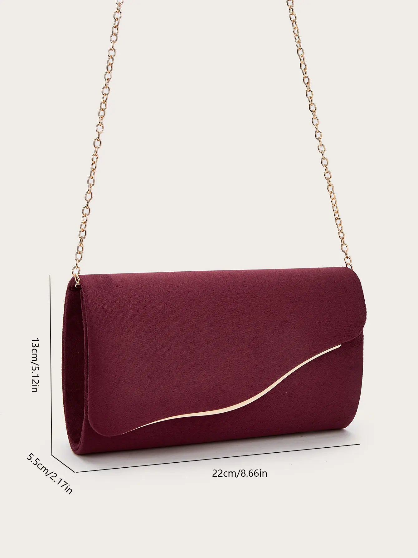 Women's Fashionable Velvet Clutch Bag, Evening Bag, Envelope Bag, Flap Bag, Makeup Bag, Wallet, Business Commuter Bag, Portable Crossbody Bag, Detachable Shoulder Strap, Evening Dress Matching Clutch Bag, Prom, Wedding Season