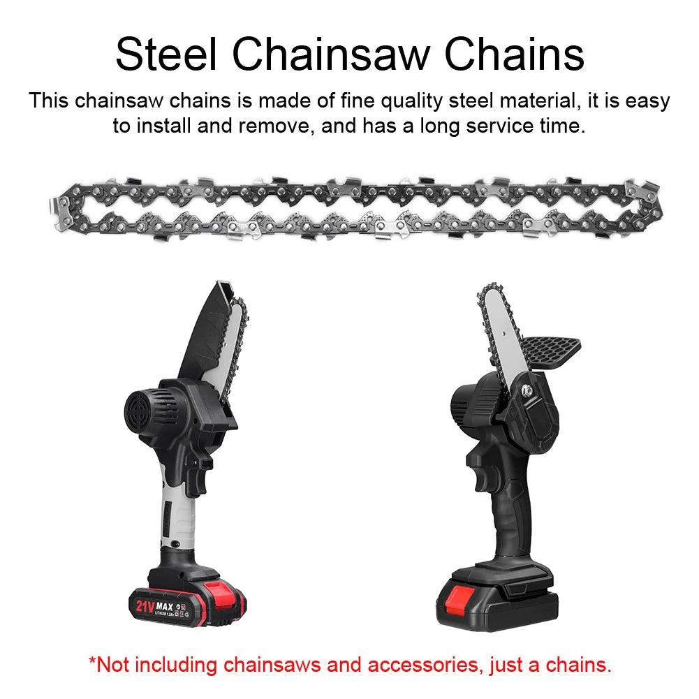 Chains Steel Chainsaw Chains 6 Inch Mini Steel Chainsaw Chains Electric Chainsaws Accessory Practical Chains Replacement