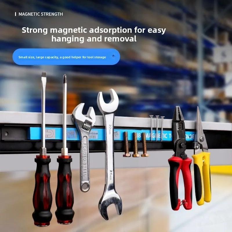 8/12/18/24 inch Magnetic Tool Holder Heavy Duty Tool Bar,Space Saving Metal Organizer Rack Tool for Workshop Garage Home