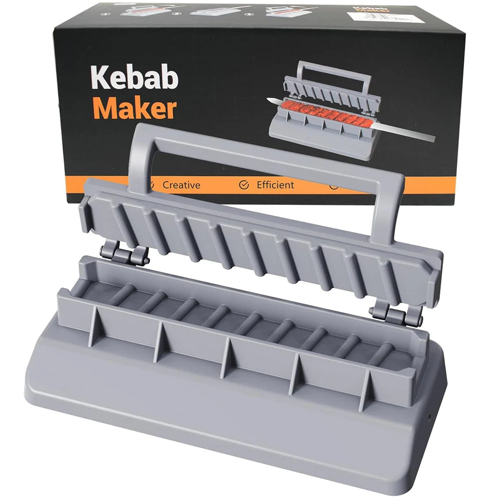 Large Kebab Maker Press: Portable Kabob Skewers Machine & Mold, Quick Tool for Turkish Barbecue, Easy to Use & Clean