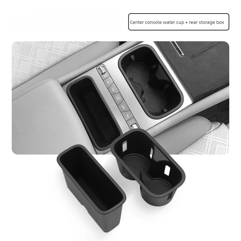 Central Water Cup Holder for BYD ATTO 3 EVO 2026 2Pcs Storage Box TPE Shock-Absorbing Car Tidying Accessories
