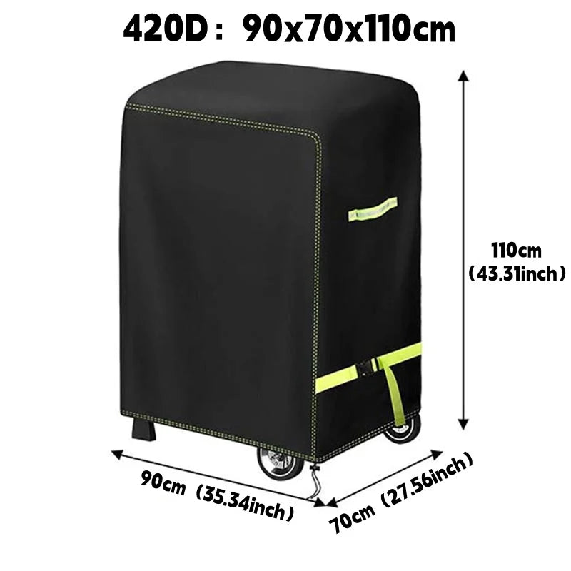 420D Outdoor Barbecue Cover, Marine Barbecue Stove Protective Cover, Lightweight Portable, Dust Cover, Waterproof and Sun Protec