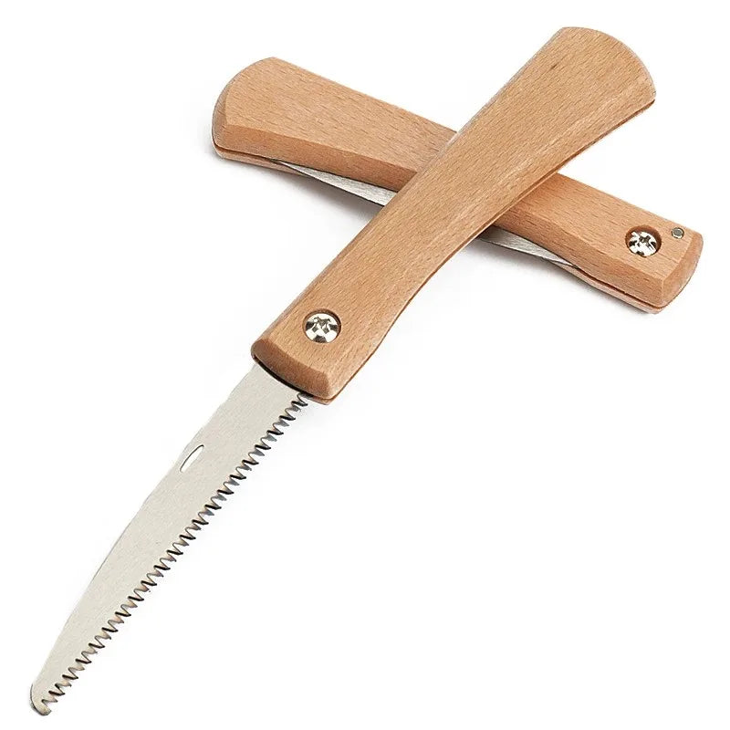 Folding Mini Hand Saw Non-slip Wooden Handle Pull Foldable Saw Flush Cut Trim Saw For Handsaw Woodworking Plastic Cutting Tool