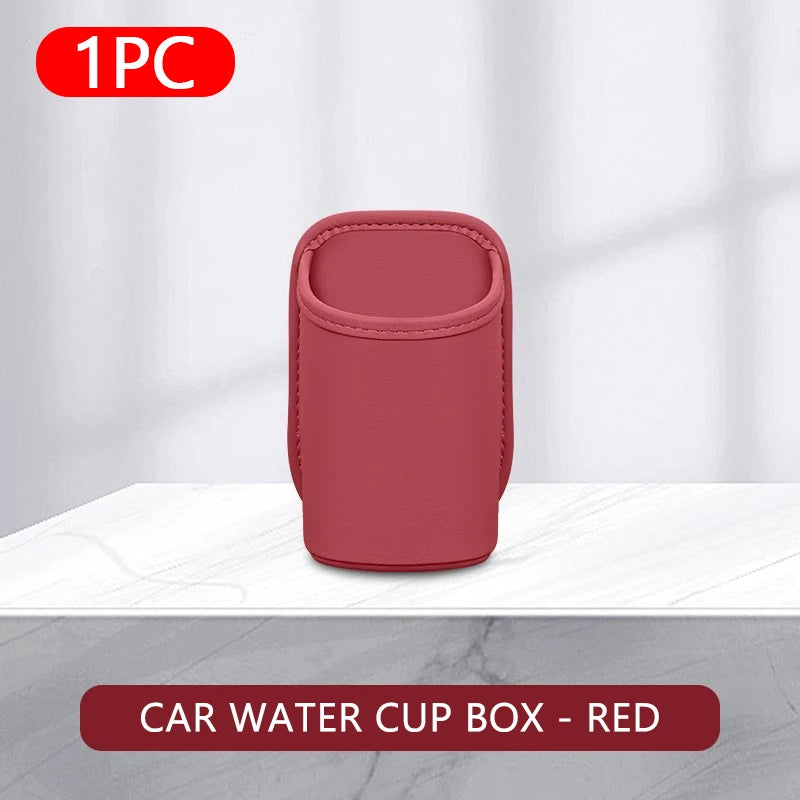 SEAMETAL Car Door Cup Holder Box Universal Drink Rack Storage Bin Back Clip Design Car Seat Back Water Cup Box Organizer Pocket