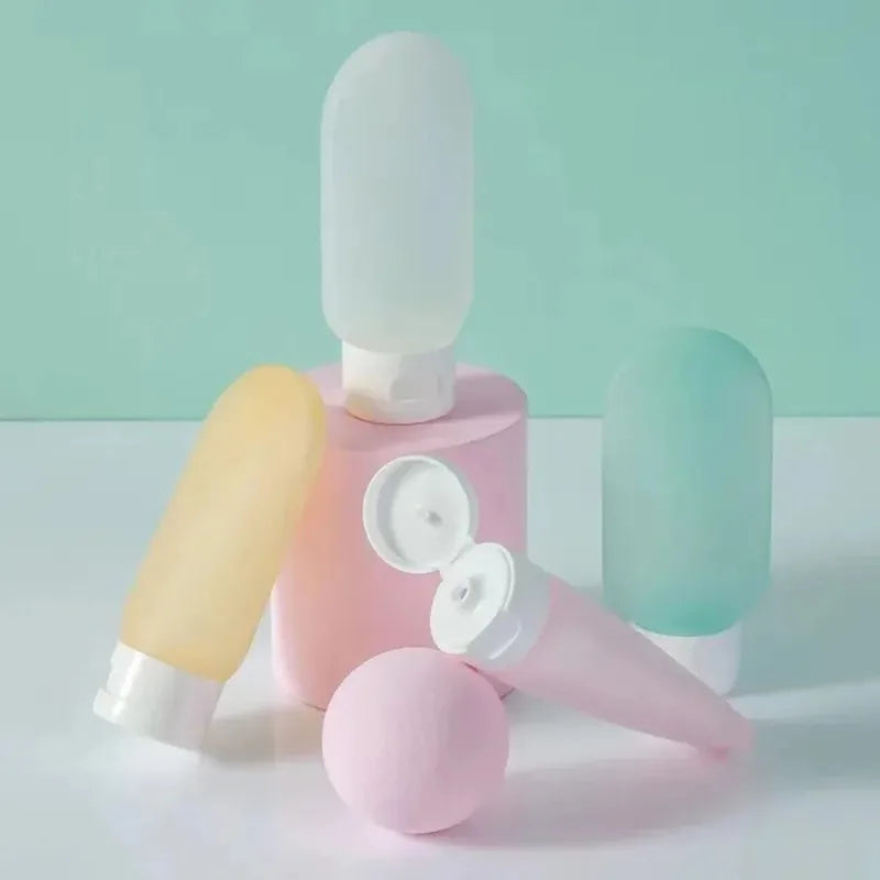 3/4Pcs/Set Refillable Bottle 60ml Soft Lotion Container Squeeze Tube Empty Bottle Portable Travel Shampoo Bottle Containers