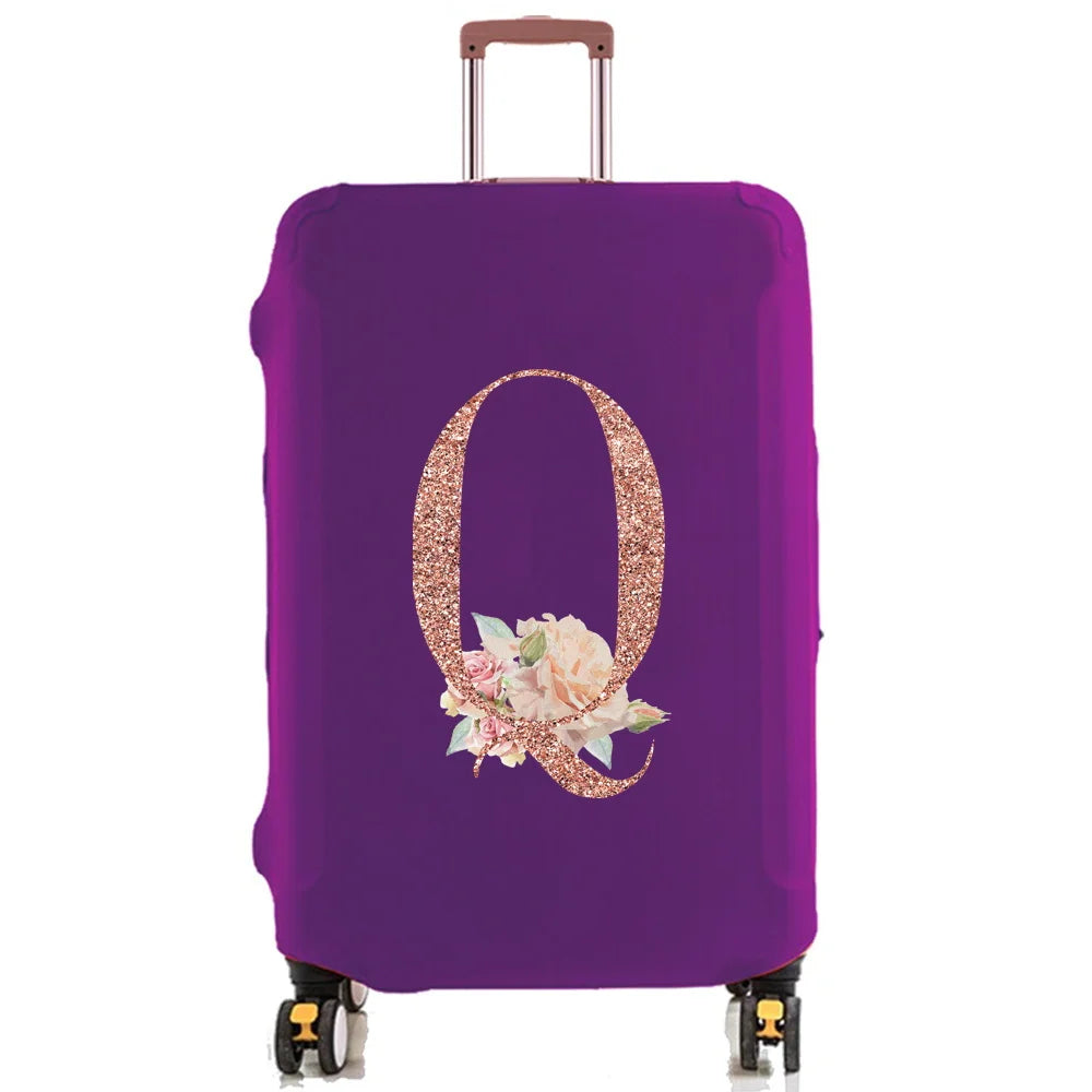 For 18-32 Inch Luggage Cover Suitcase Protector Travel Accessories Unlimited Rose Gold Stretch Fabric Dust Cover Trolley Case