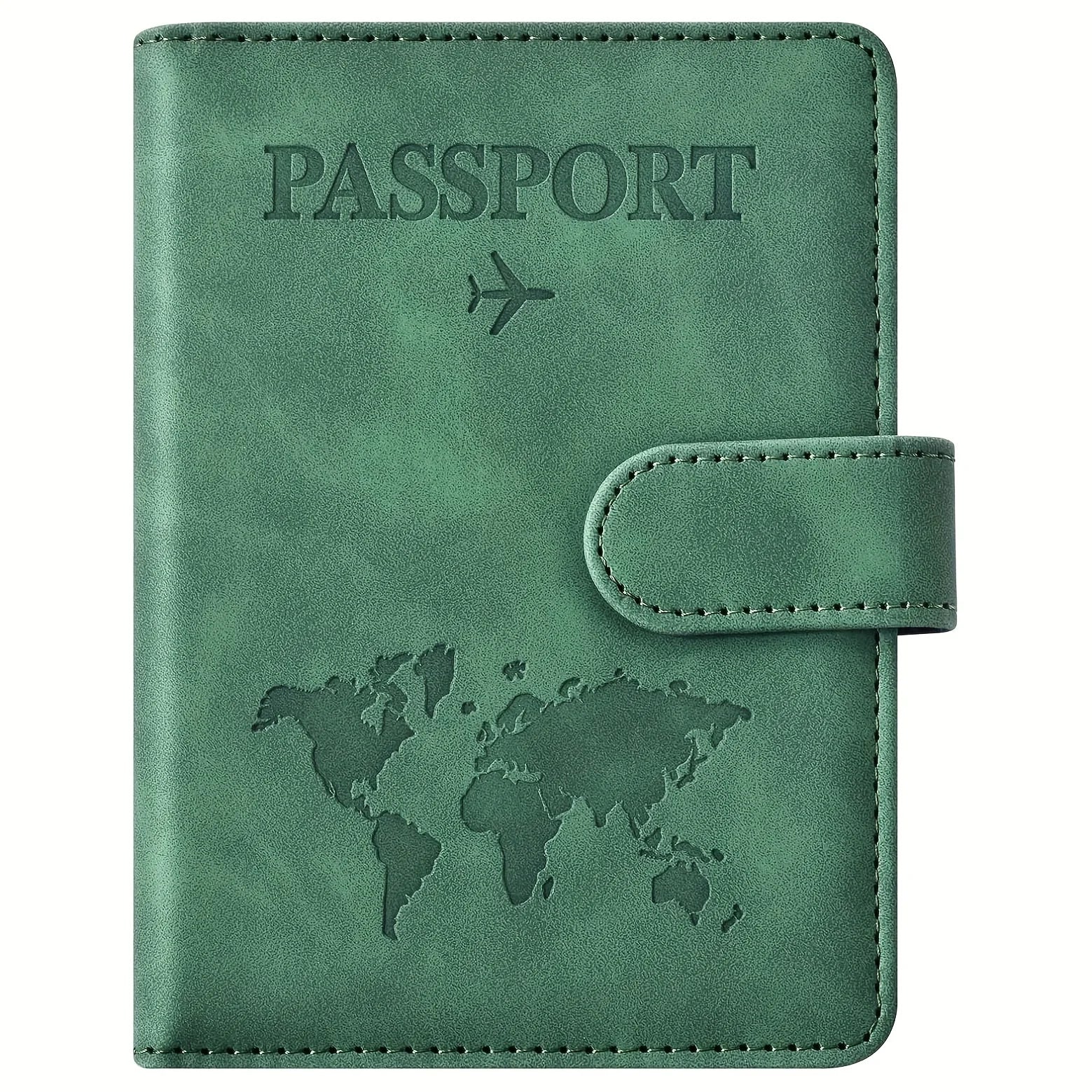 Passport Holder, Passport Cover with Credit Card Slot and Boarding Pass Slot Combo, Passport Wallet Case Book Travel Must Have,