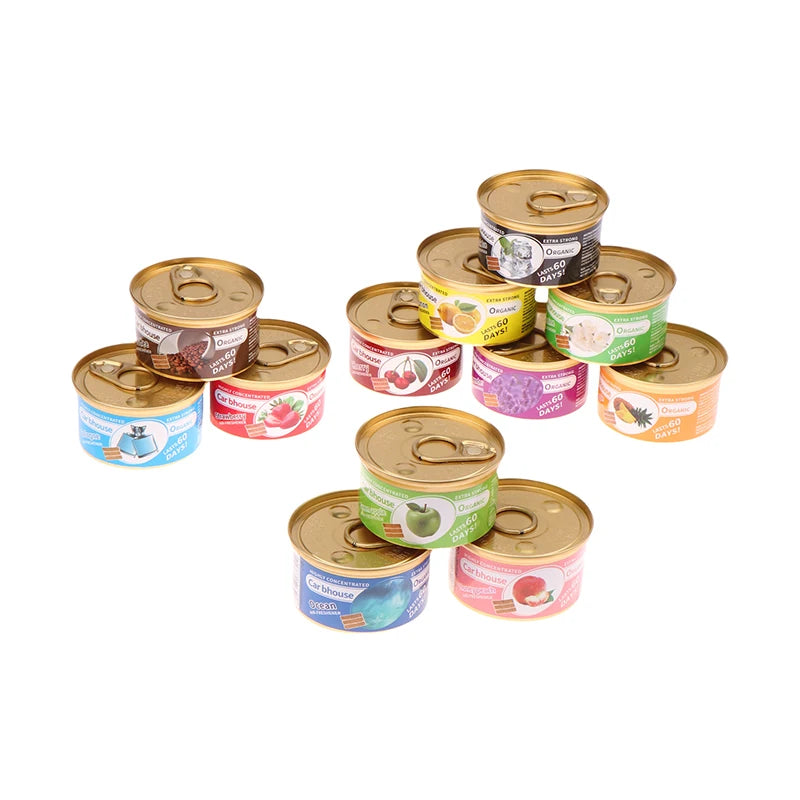Car Aromatherapy Wooden Blocks Canned Shaped Deodorizing Fiber Air Freshener Auto Aromatherapy Car Interior Deodorant Supplies