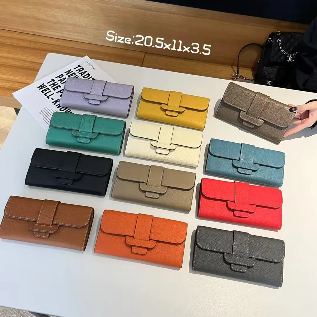 2025 Latest Light Luxury High Quality Lychee Pattern Cowhide Clutch Bags Fashion Lady Genuine Leather Shoulder Bags