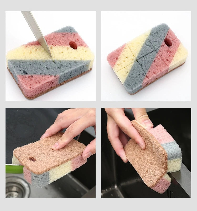 Kitchen Stain Removal Sponge Magic Wipe Hundred Clean Cotton Dishwashing Sponge Wipes Bathroom Cleaning Utensils
