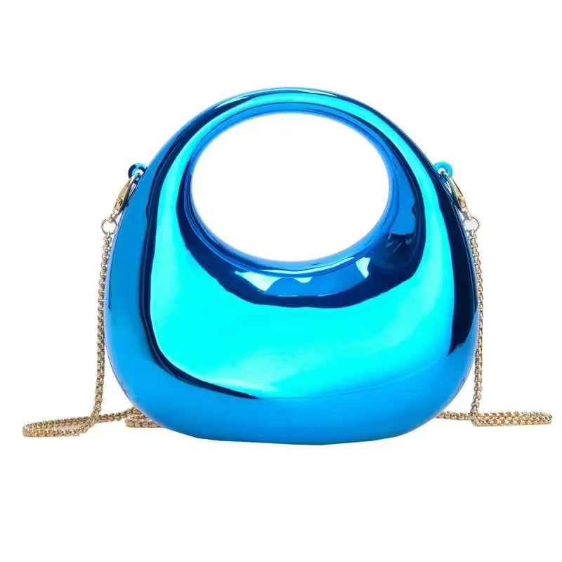 New Gorgeous Designer Women's ShouldeBag, Mini Banquet Chain Bag With Funny Ftyling, Party Wedding AcrylicGlossy Handbag