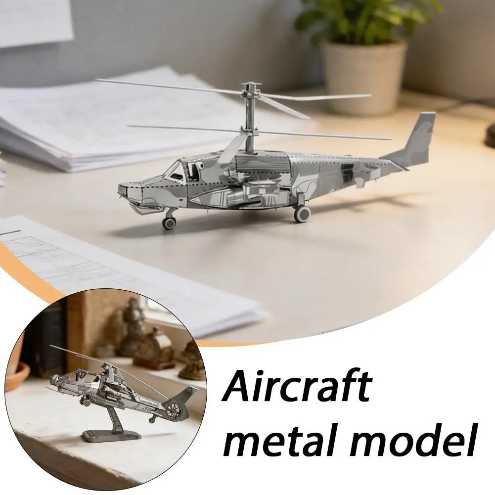DIY 3D Metal Aircraft Model Kit Alloy Military Airplane Puzzle Educational Assembly Toy for Hobbyists & Collectors