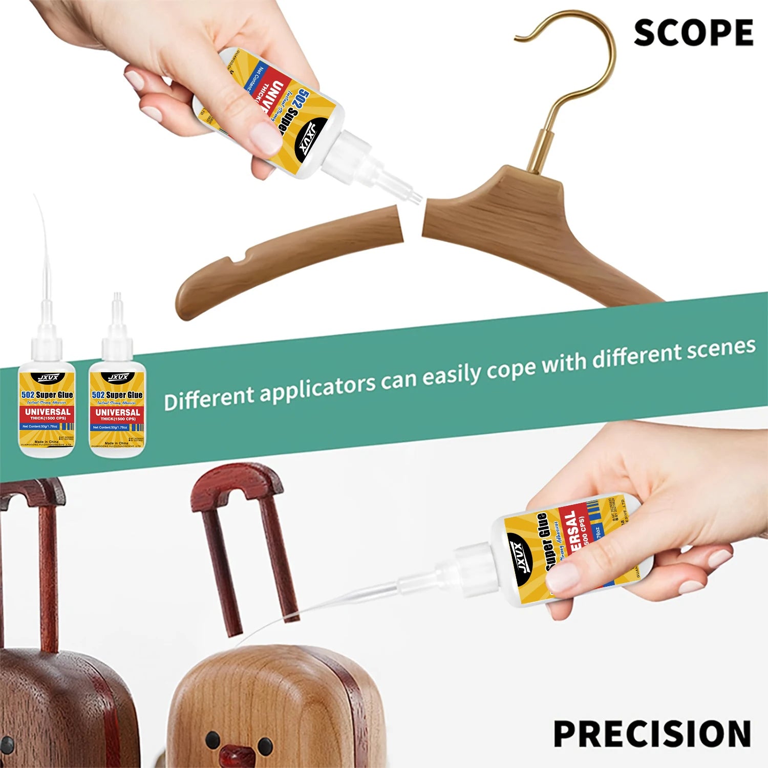 1-10pcs 502 super strong glue Instant Quick-drying Cyanoacrylate Adhesive Leather Rubber Wood Metal Strong Bond Liquid Glue Tool With precision dispenser 20g/50g.