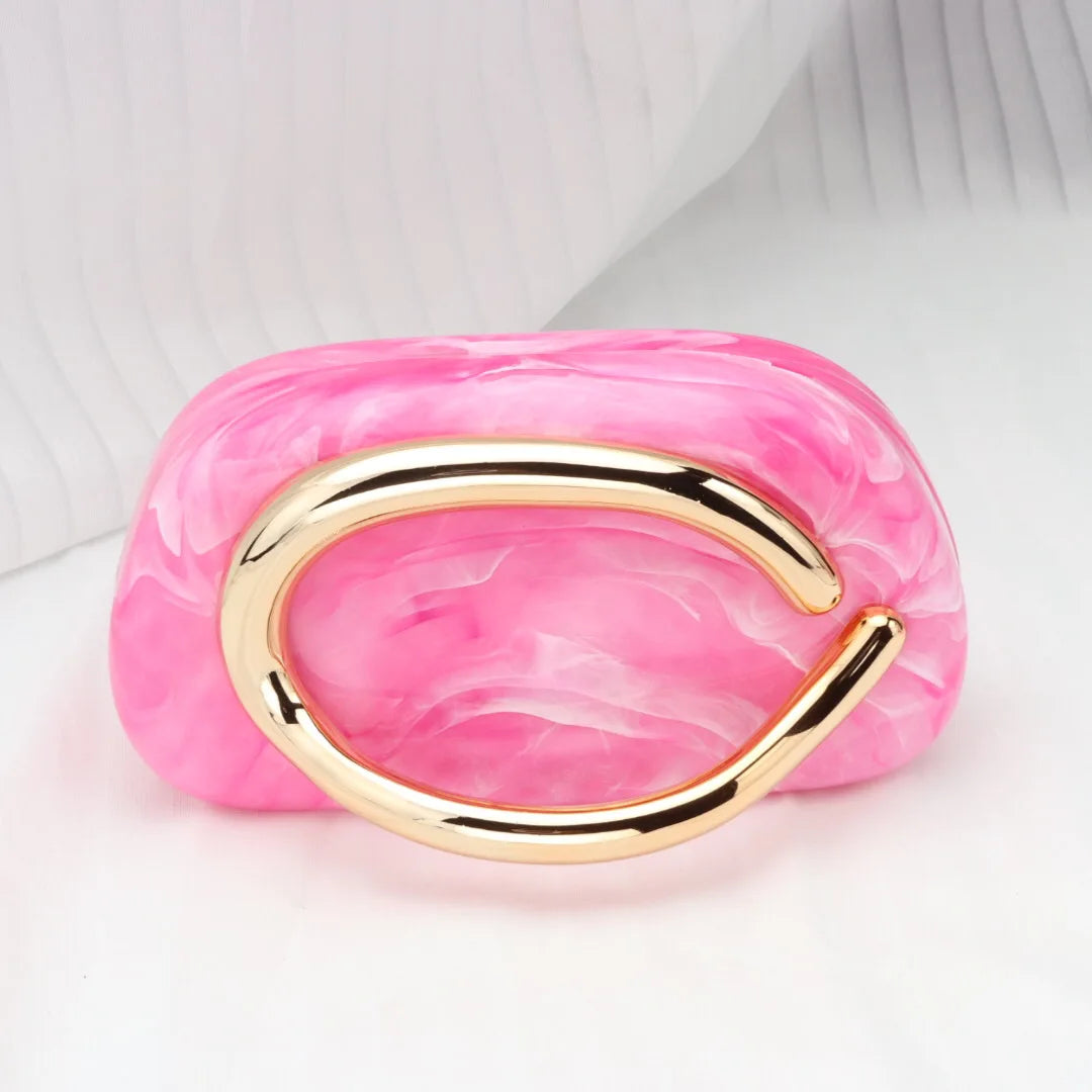 New Brand Designer Handmade Gold Closure Box Clutch Bag Women Evening Wedding Mini Female Wallets Party Cute Purse Bag Handbag