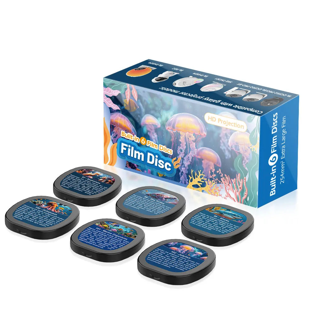 Galaxy Projector Disc Projector Slide 4K Replaceable 6 HD Galaxy Discs Night Light Projector Starry Sky Lamp (Device Not Include