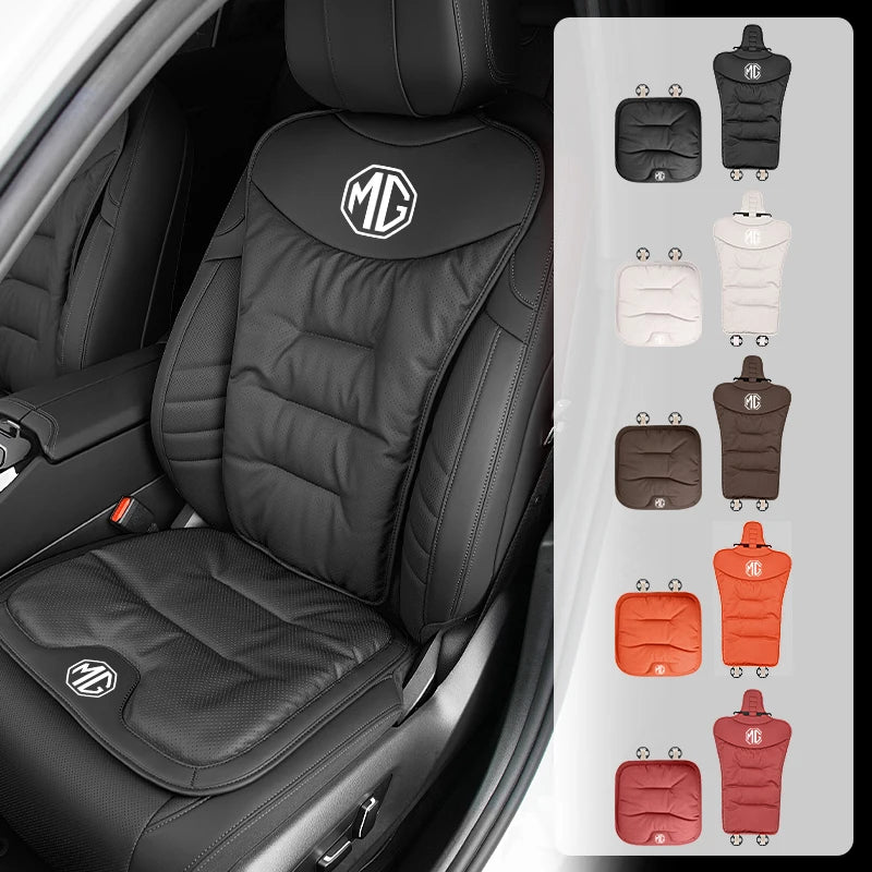 Car Velvet Cushion Leather Backrest Waist Pad Protector Cover Accessories For Morris Garages MG 3 5 6 7 HS ZS GS Hector TF GT ZR
