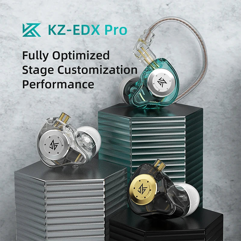 KZ EDX Pro in Ear Monitor Wired & Wireless Iem Earphone Musician Audiophile Hifi Auriculare Detachable 2 Pin Bluetooth Headphone